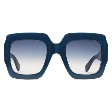 gucci square plastic sunglasses w web arms blue|Gucci square sunglasses men's.